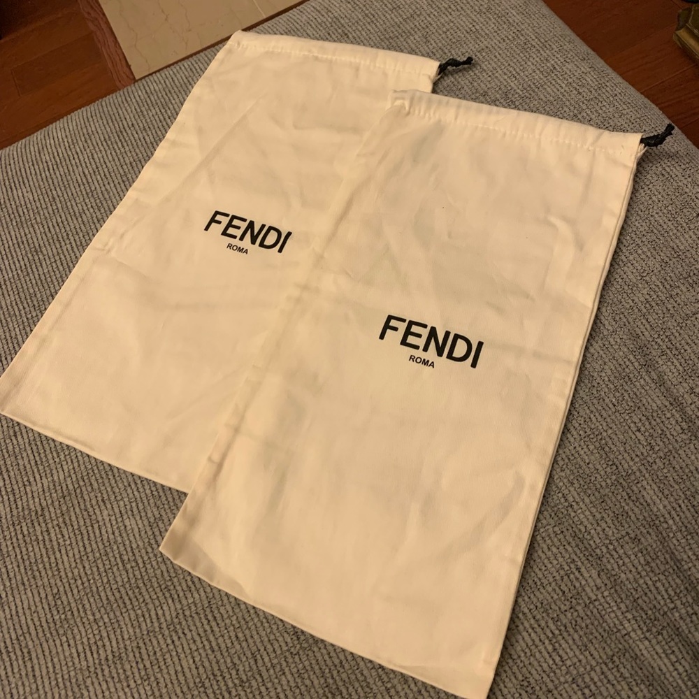 Bundle of 2 FENDI pouch storage dust bag or for handbags/purses/shoes
